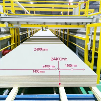 2400mm uzunluğu ve 1200mm genişliği olan Yangın geçirmez Fiber Cement Board Üretim hattı