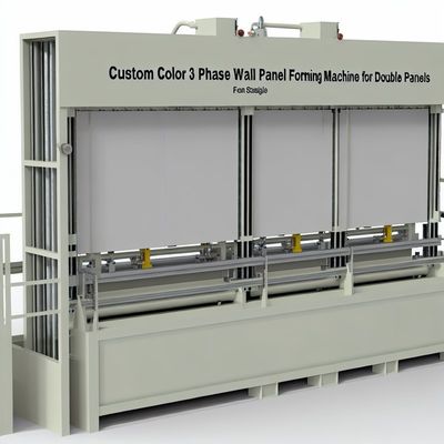 Çift Duvarlı Paneller için Özel Renkli 3 Fazlı Duvar Panelleri Yapım Makinesi