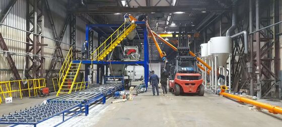 Voltaj 380v Otomatik Mobilya XPS yalıtım Tile Backer Board Üretim hattı