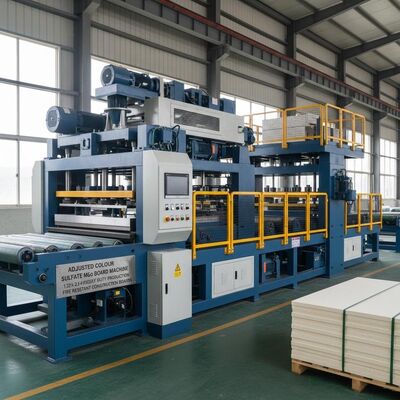 Yangın Geciktirici İnşaat Levhaları Üretmek İçin Ayarlanmış Renkli Sülfat Mgo Levha Makinesi 1.22 2.44 Ağır Hizmet Makineleri