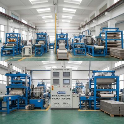 Yüksek Otomasyonlu PLC Kontrol Sistemli Fiber Çimento Levha Üretim Hattı 200kw Yıllık Kapasite 2-8 Milyon Metrekare Malzeme Taşıma